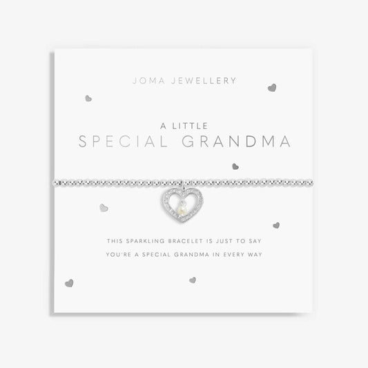 Joma Jewellery Silver Plated Beaded Bracelet A Little SPECIAL GRANDMA + Gift Bag