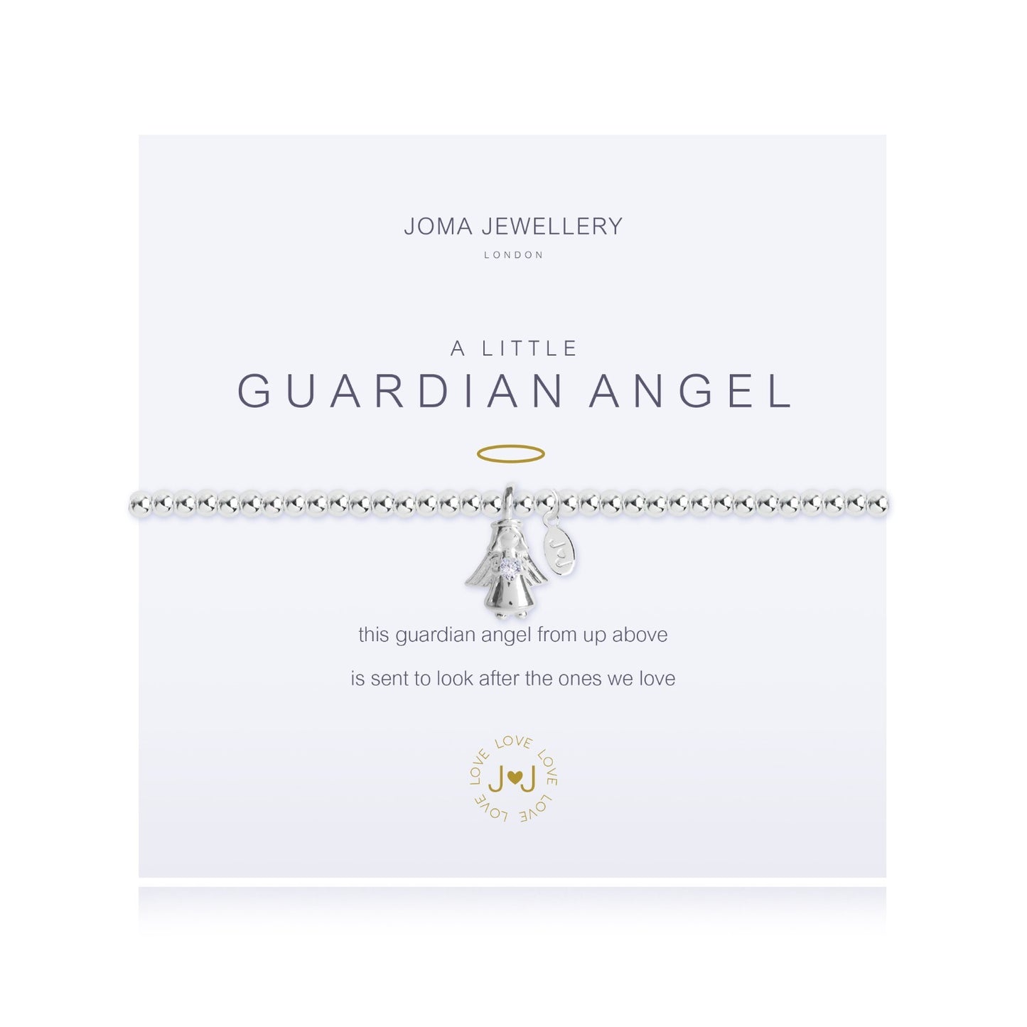Joma Silver Plated Beaded Bracelet A Little GUARDIAN ANGEL  + GIFT BAG 2273