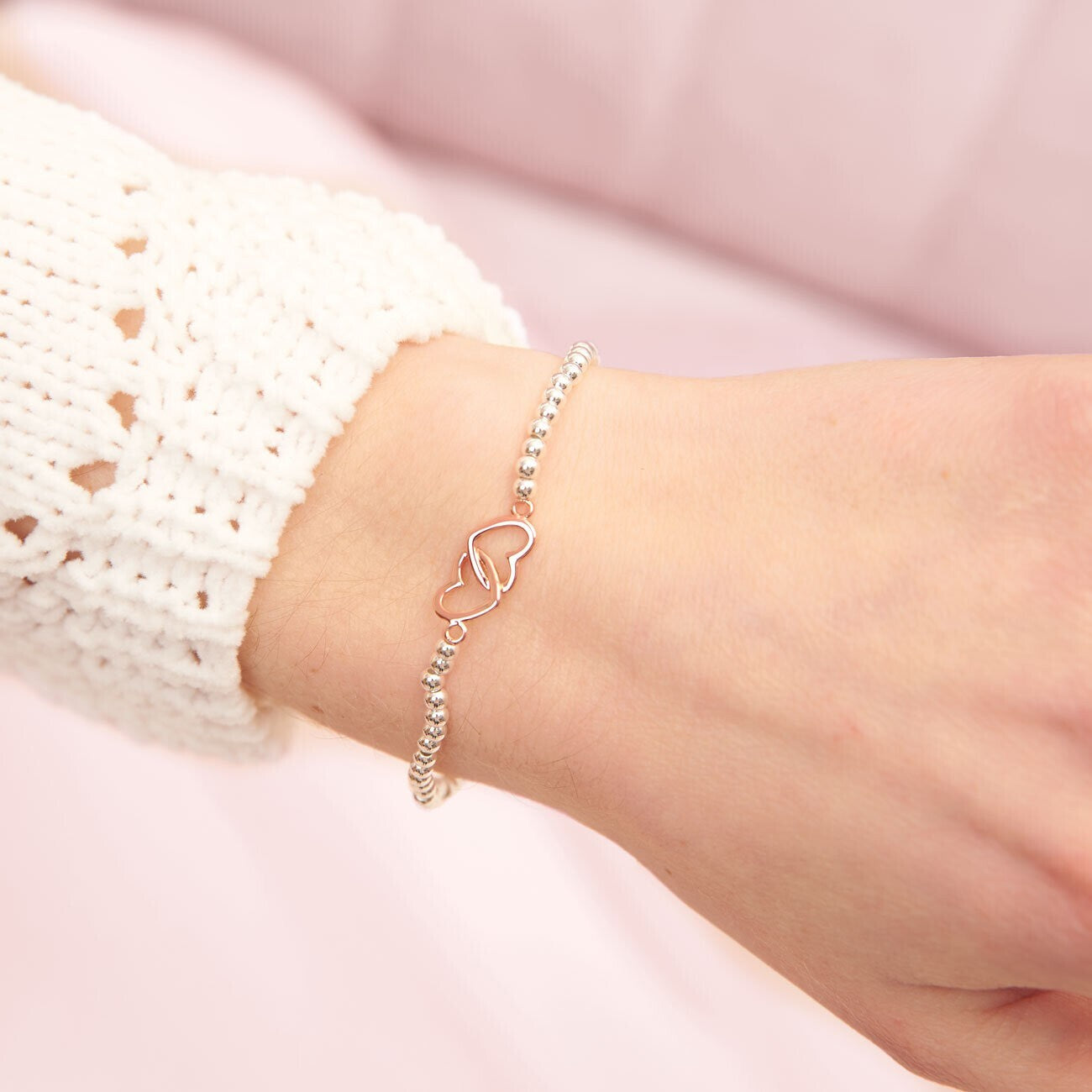 Joma Silver Plated Beaded Bracelet A Little BEAUTIFUL FRIEND + Gift Bag 2685