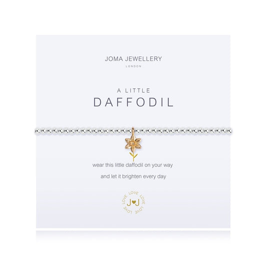Joma Jewellery Silver Plated Beaded Bracelet A Little DAFFODIL + Gift Bag 2877