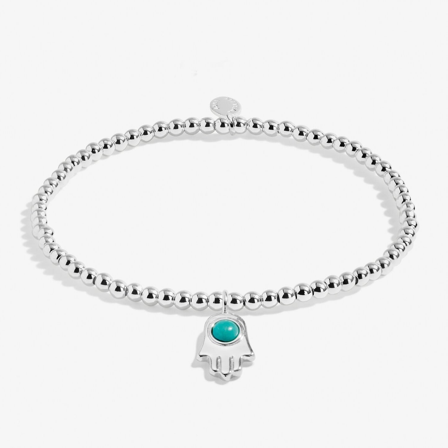 Joma Jewellery Silver Plated Beaded Bracelet A Little PROTECTION + Gift Bag 8152