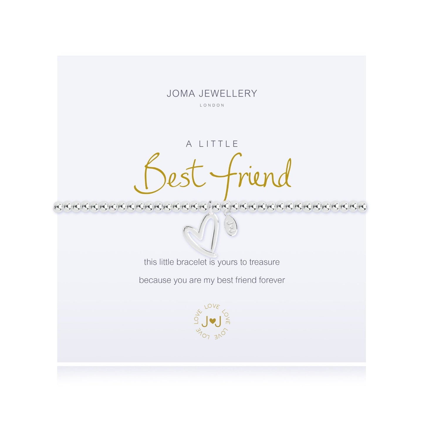 Joma Silver Plated Beaded Bracelet A Little BEST FRIEND + Gift Bag 2290