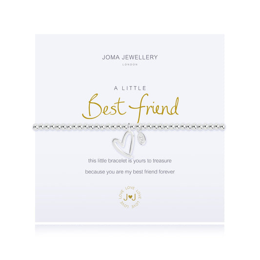 Joma Silver Plated Beaded Bracelet A Little BEST FRIEND + Gift Bag 2290