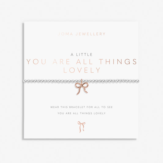 Joma Silver Plated Beaded Bracelet A Little YOU ARE ALL THINGS LOVELY + Gift Bag