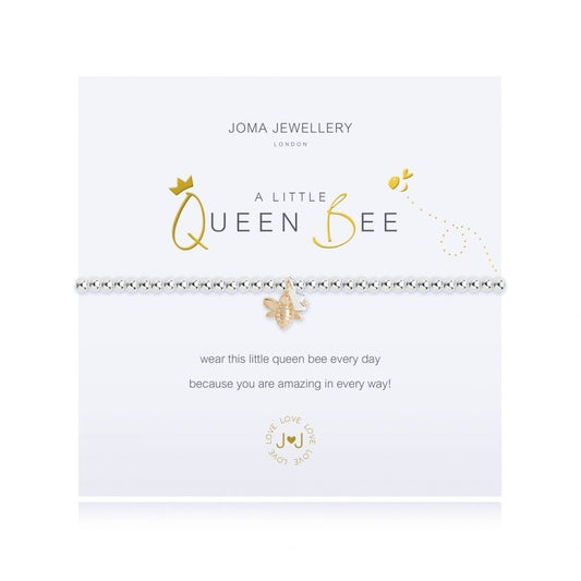 Joma Jewellery Silver Plated Beaded Bracelet A Little QUEEN BEE + Gift Bag 2681
