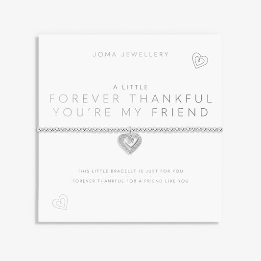 Joma Silver Plated Beaded Bracelet A Little FOREVER THANKFUL YOU'RE MY FRIEND