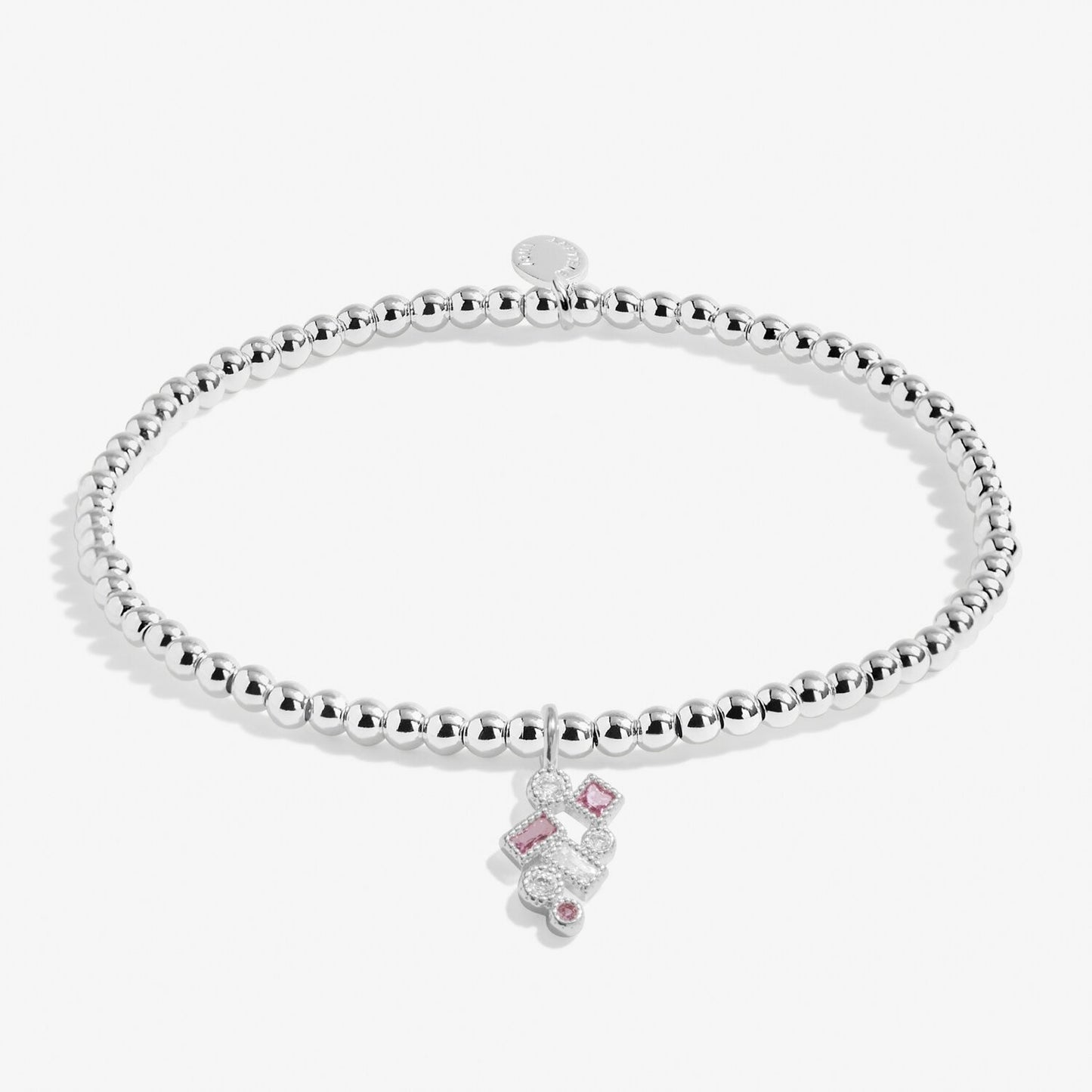 Joma Silver Plated Beaded Bracelet A Little HAPPIEST OF BIRTHDAYS +Gift Bag 8149