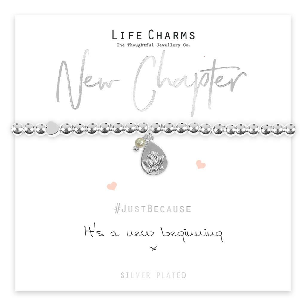 Life Charms Bracelet NEW CHAPTER - " ITS A NEW BEGINNING " -  Gift Boxed NEW