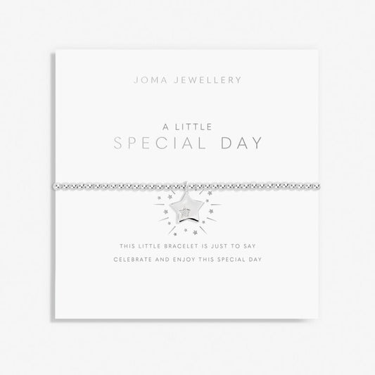 Joma Jewellery Silver Plated Beaded Bracelet A Little SPECIAL DAY + Gift BAG