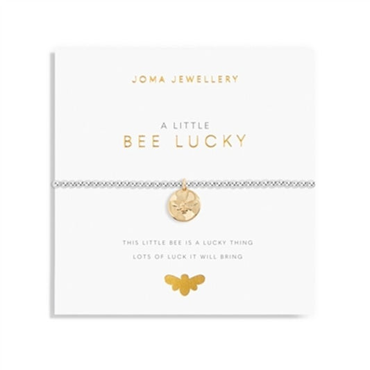 Joma Jewellery Silver Plated Beaded Bracelet A Little BEE LUCKY + Gift Bag 6067
