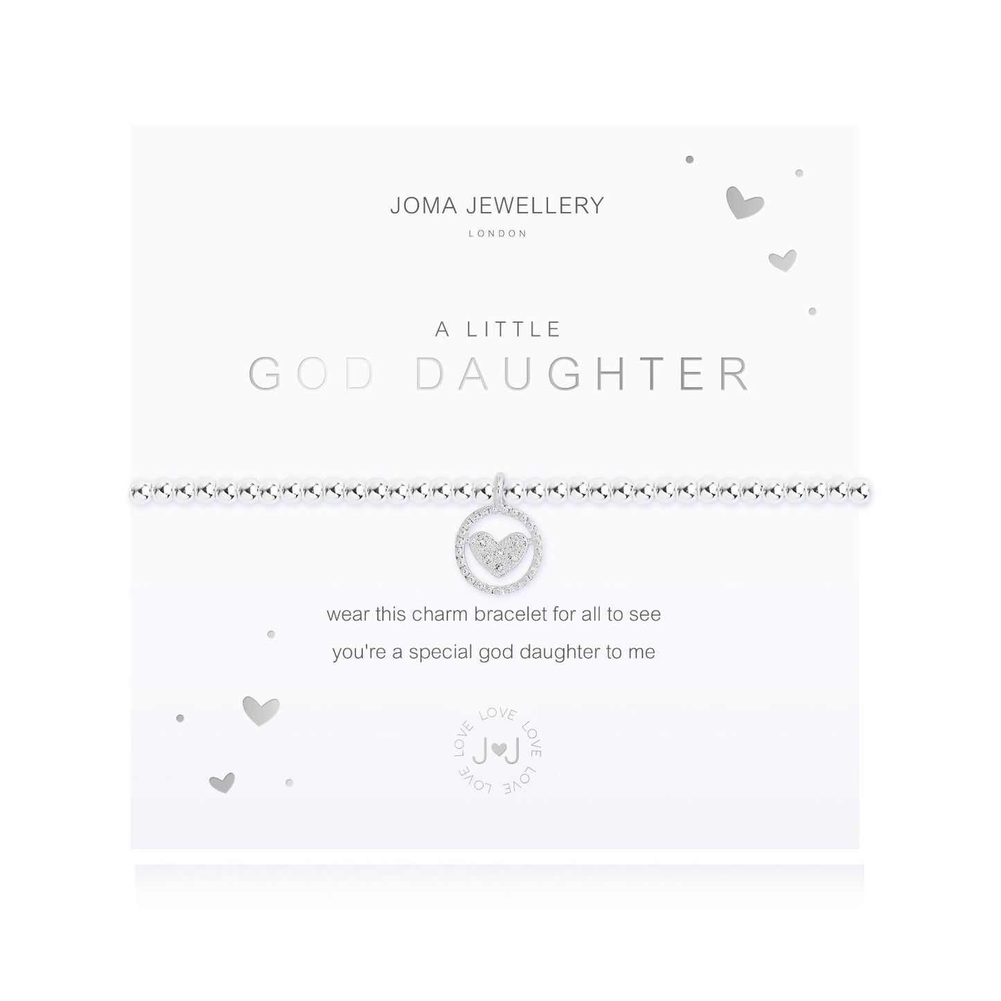 Joma Silver Plated Beaded Bracelet A Little GOD DAUGHTER  + GIFT BAG 4686