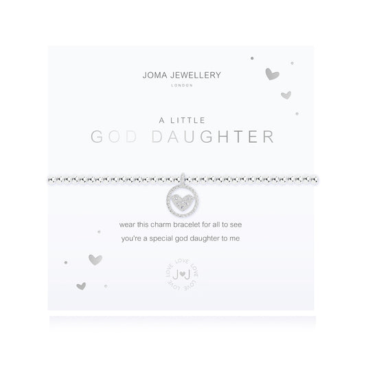 Joma Silver Plated Beaded Bracelet A Little GOD DAUGHTER  + GIFT BAG 4686