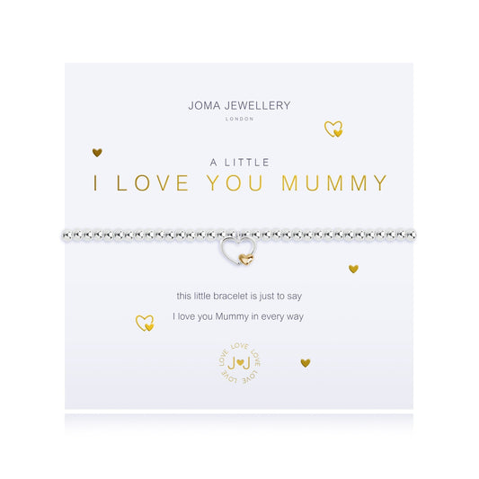 Joma Silver Plated Beaded Bracelet A Little I LOVE YOU MUMMY + Gift Bag 3220