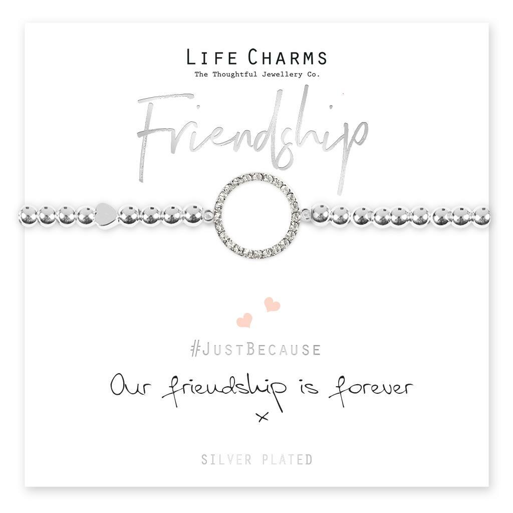 Life Charms Bracelet - " Our FRIENDSHIP Is Forever " - Beautifully Gift Boxed
