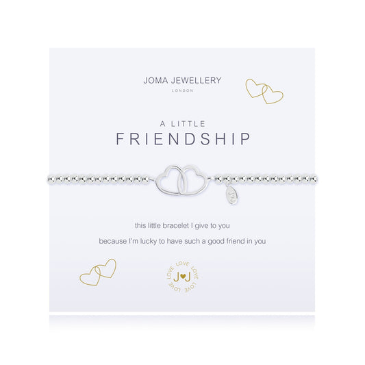 Joma Jewellery Silver Plated Beaded Bracelet A Little FRIENDSHIP + Gift Bag 1926