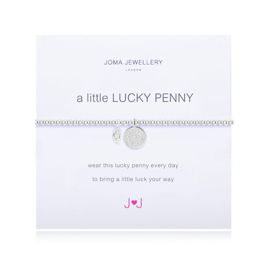 Joma Jewellery Silver Plated Beaded Bracelet A Little LUCKY PENNY + GIFT BAG