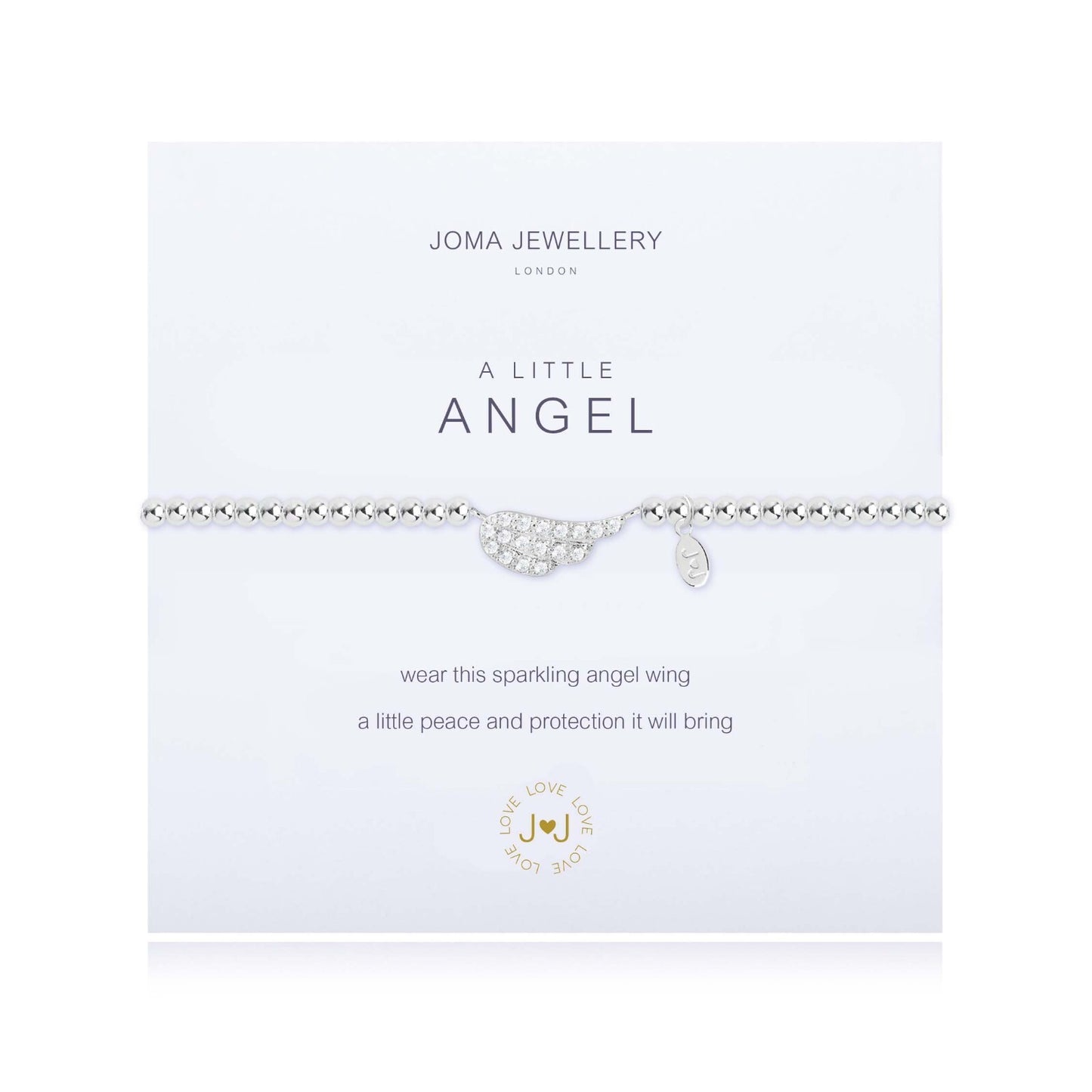 Joma Silver Plated Beaded Bracelet A Little ANGEL + Gift Bag 1819