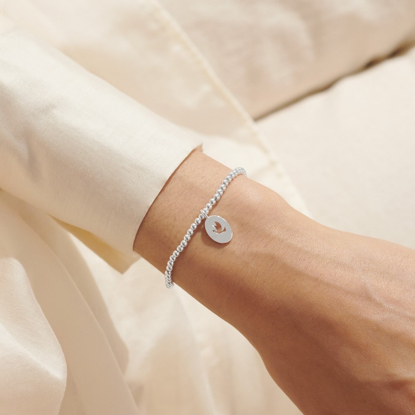 Joma Silver Plated Beaded Bracelet A Little SPECIAL THOUGHTS AND PRAYERS