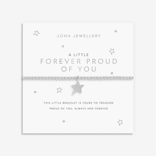 Joma Silver Plated Beaded Bracelet A Little FOREVER PROUD OF YOU + Gift Bag