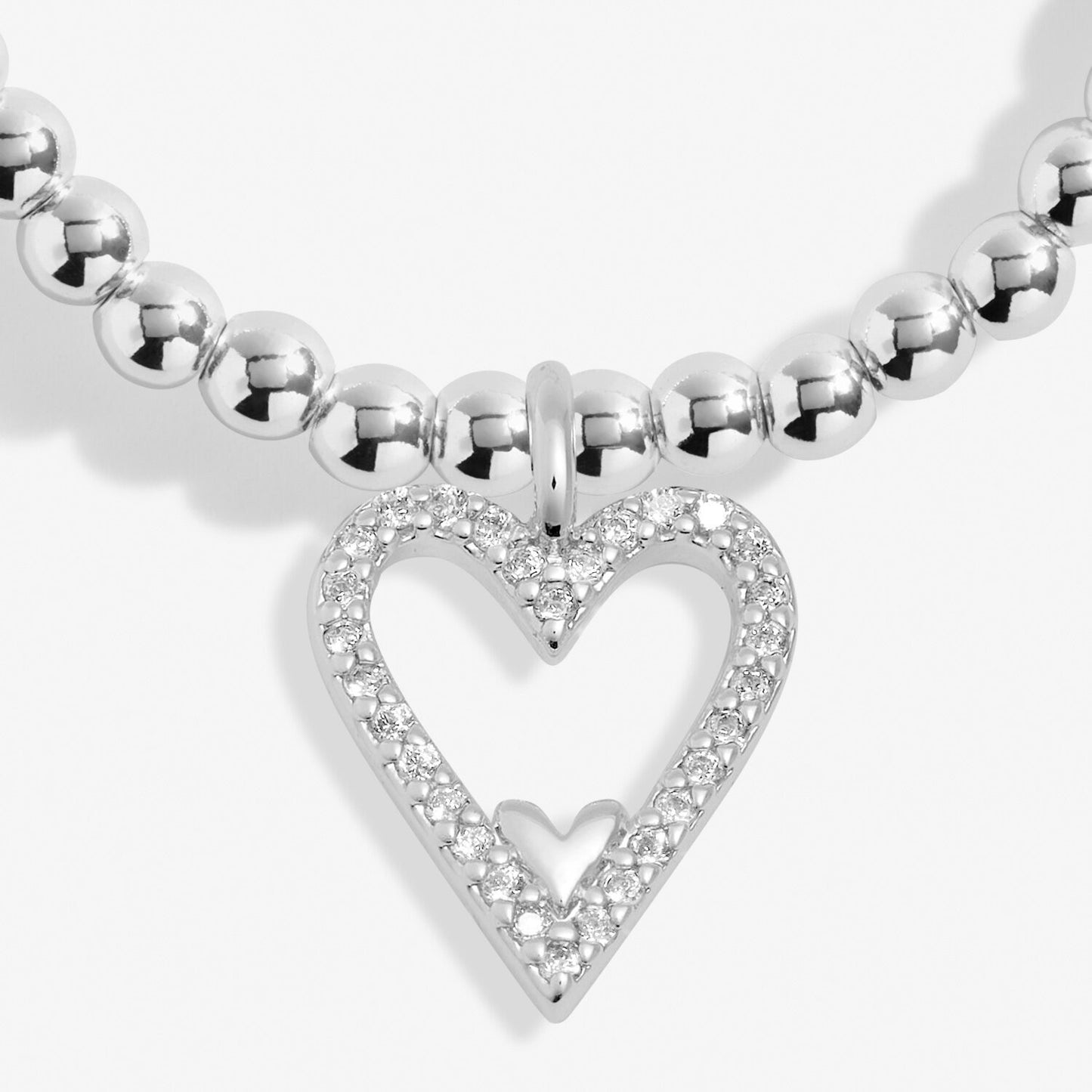 Joma Silver Plated Beaded Bracelet A Little HAPPY BIRTHDAY MUM + Gift Bag 7405