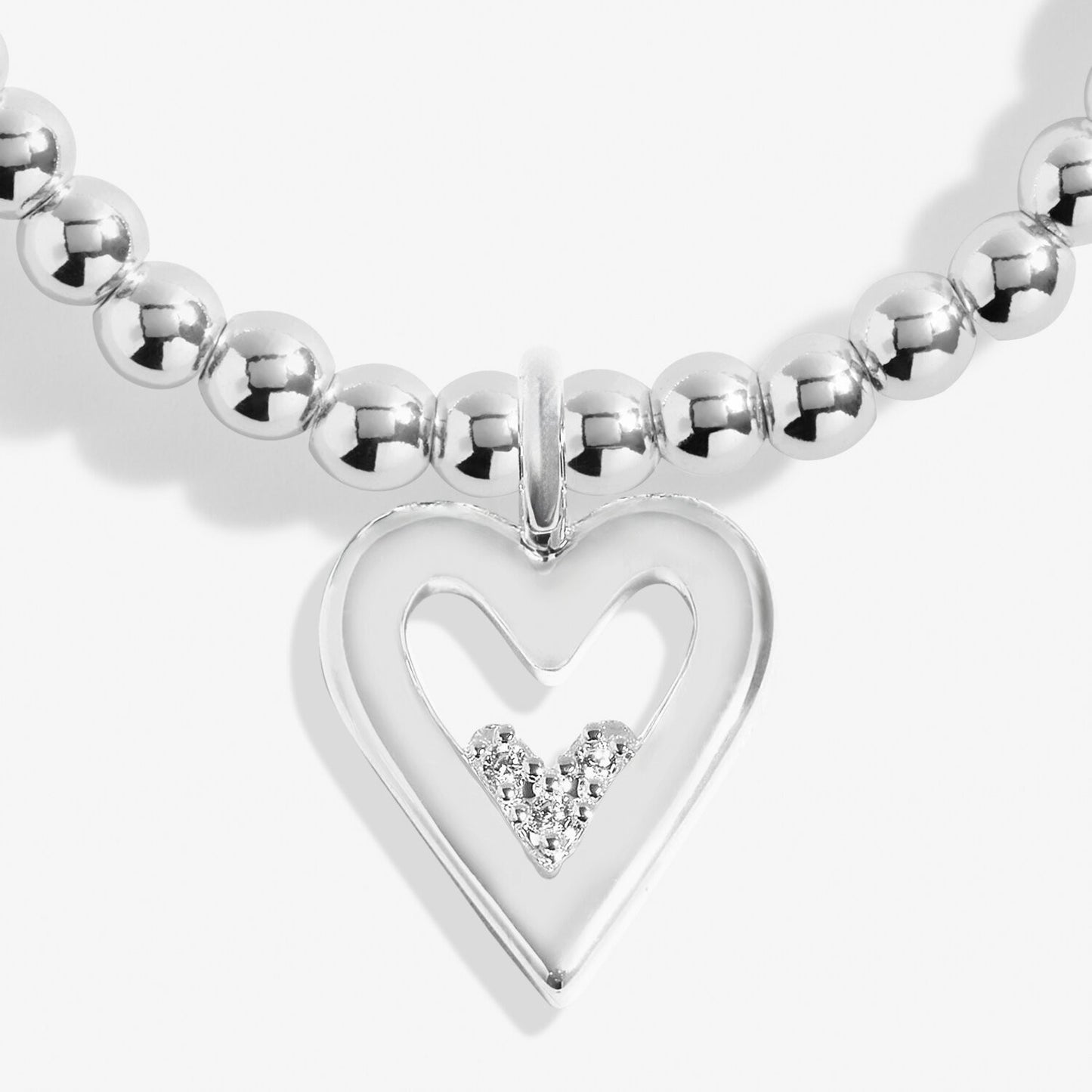 Joma Silver Plated Beaded Bracelet A Little HAPPY BIRTHDAY DAUGHTER + Gift Bag