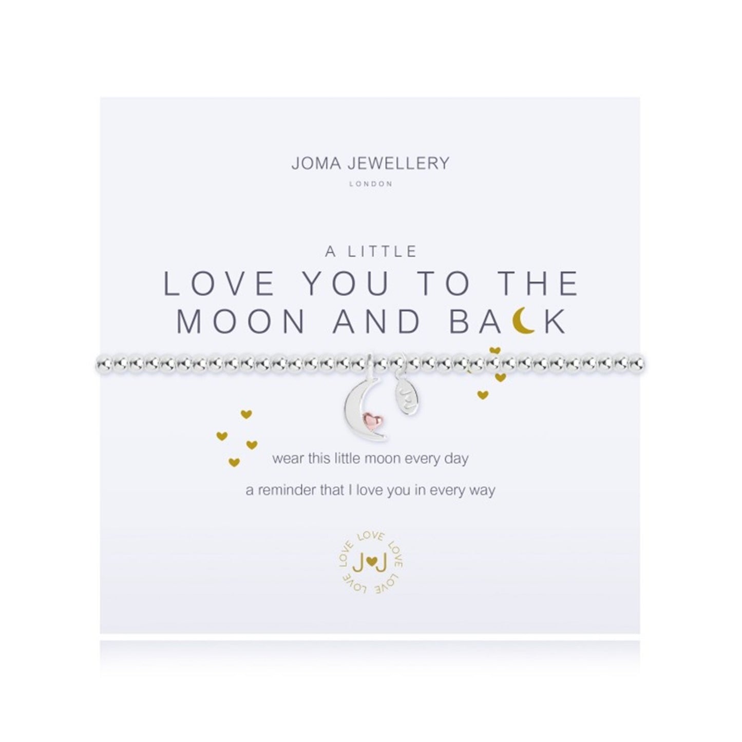 Joma Silver Plated Beaded Bracelet A Little LOVE YOU TO THE MOON AND BACK  + GBg