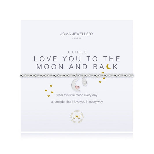 Joma Silver Plated Beaded Bracelet A Little LOVE YOU TO THE MOON AND BACK  + GBg
