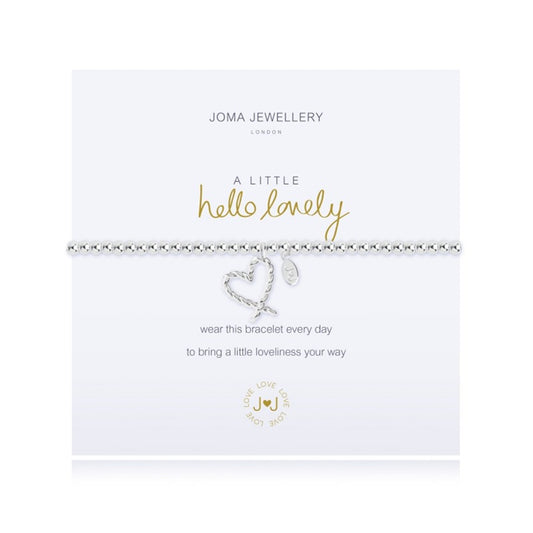Joma Jewellery Silver Plated Beaded Bracelet A Little HELLO LOVELY + Gift Bag