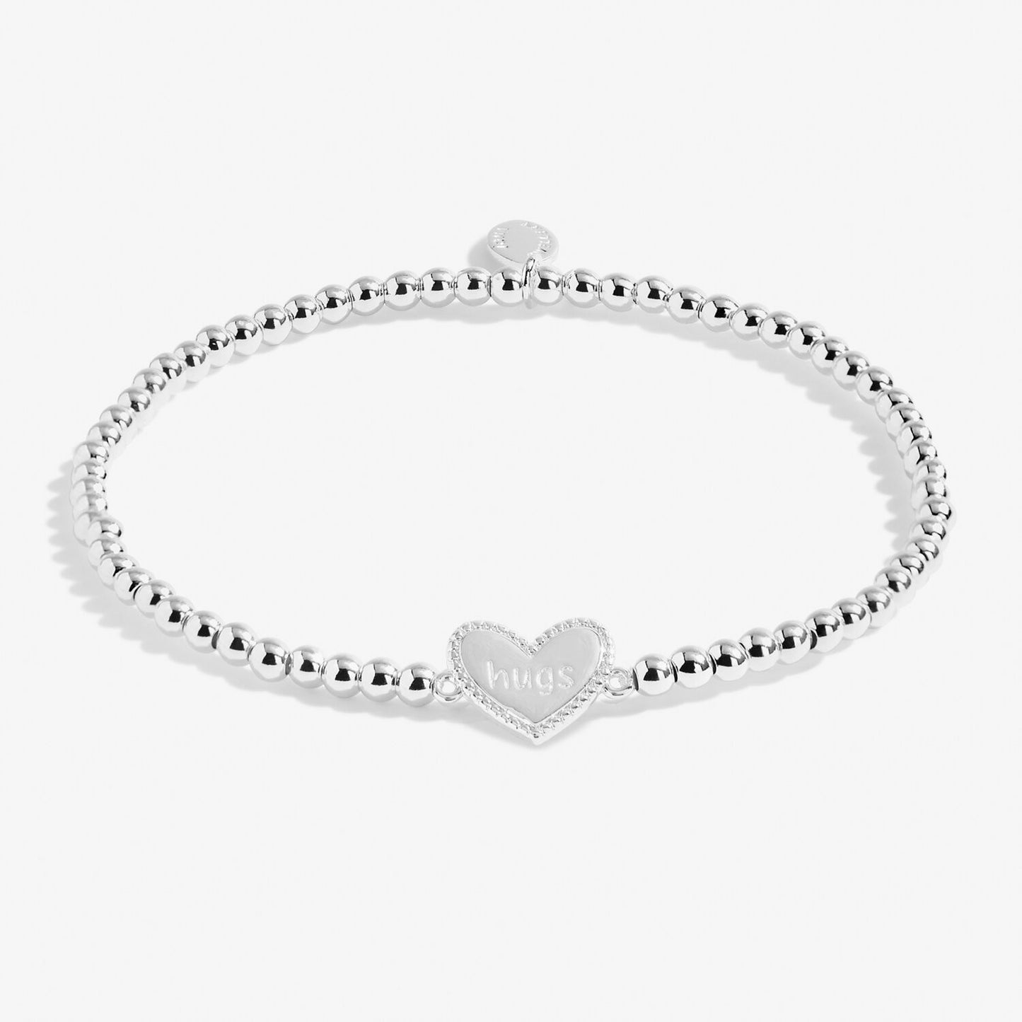 Joma Jewellery Silver Plated Beaded Bracelet A Little BIG HUGS + Gift Bag 7403