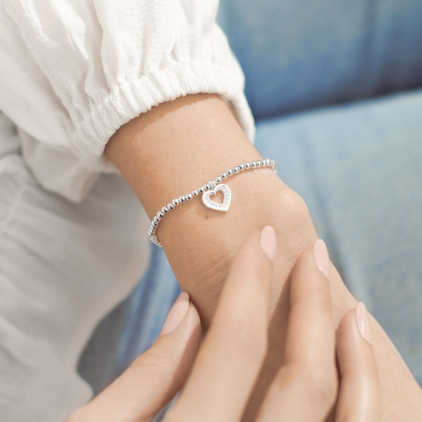 Joma Silver Plated Beaded Bracelet A Little BE YOUR OWN KIND OF BEAUTIFUL - 5225