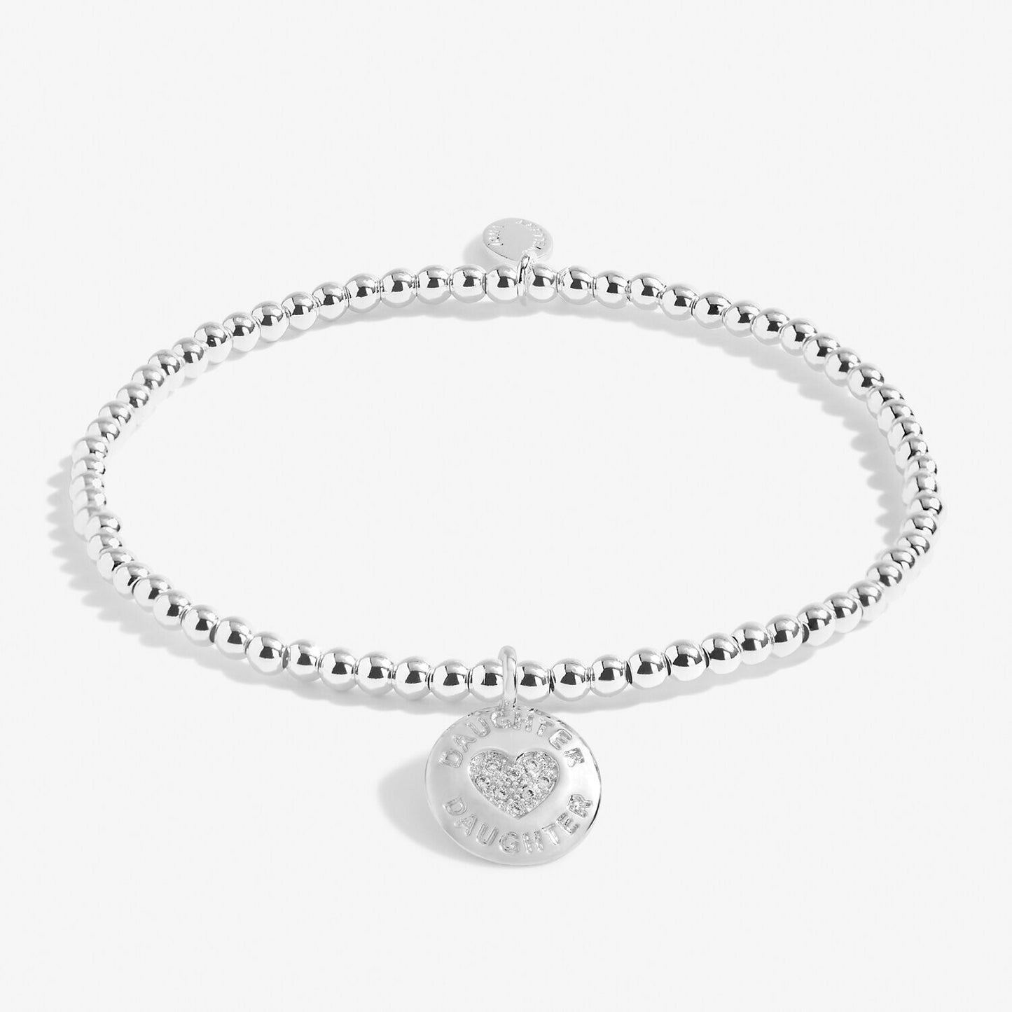 Joma Silver Plated Beaded Bracelet A Little JUST FOR YOU DAUGHTER + Gift Bag