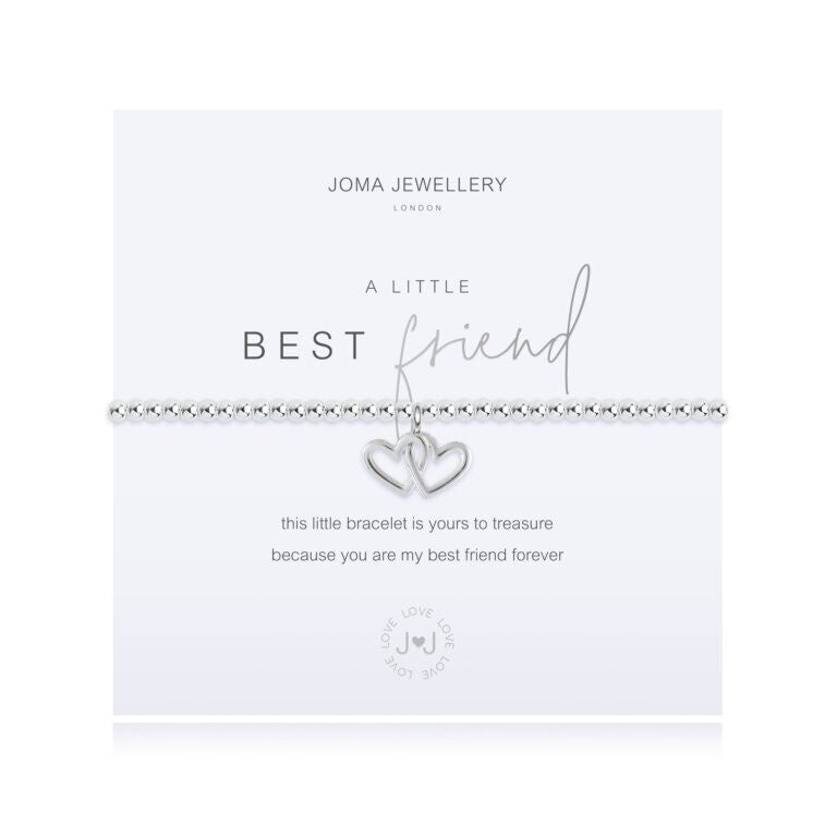 Joma Silver Plated Beaded Bracelet A Little BEST FRIEND + Gift Bag 4085