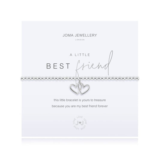 Joma Silver Plated Beaded Bracelet A Little BEST FRIEND + Gift Bag 4085