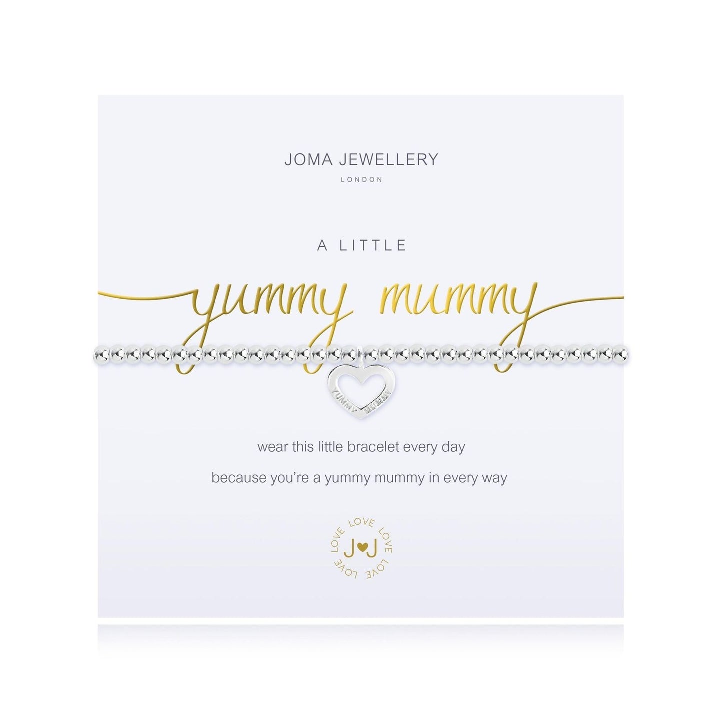Joma Silver Plated Beaded Bracelet A Little YUMMY MUMMY + Gift Bag 2665