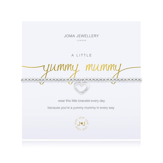Joma Silver Plated Beaded Bracelet A Little YUMMY MUMMY + Gift Bag 2665