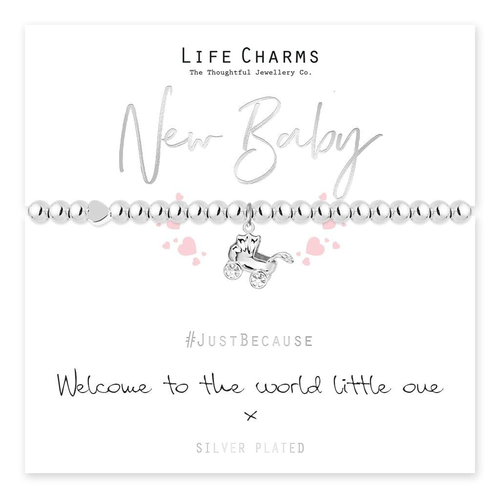 Life Charms Bracelet Beaded - NEW BABY - Beautifully Gift Boxed Lovely Gift