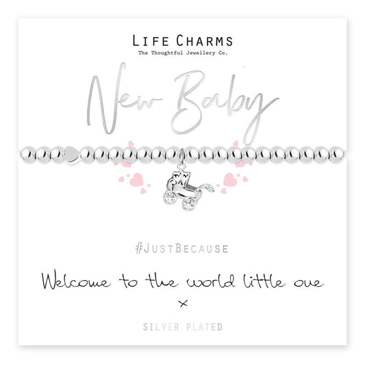 Life Charms Bracelet Beaded - NEW BABY - Beautifully Gift Boxed Lovely Gift