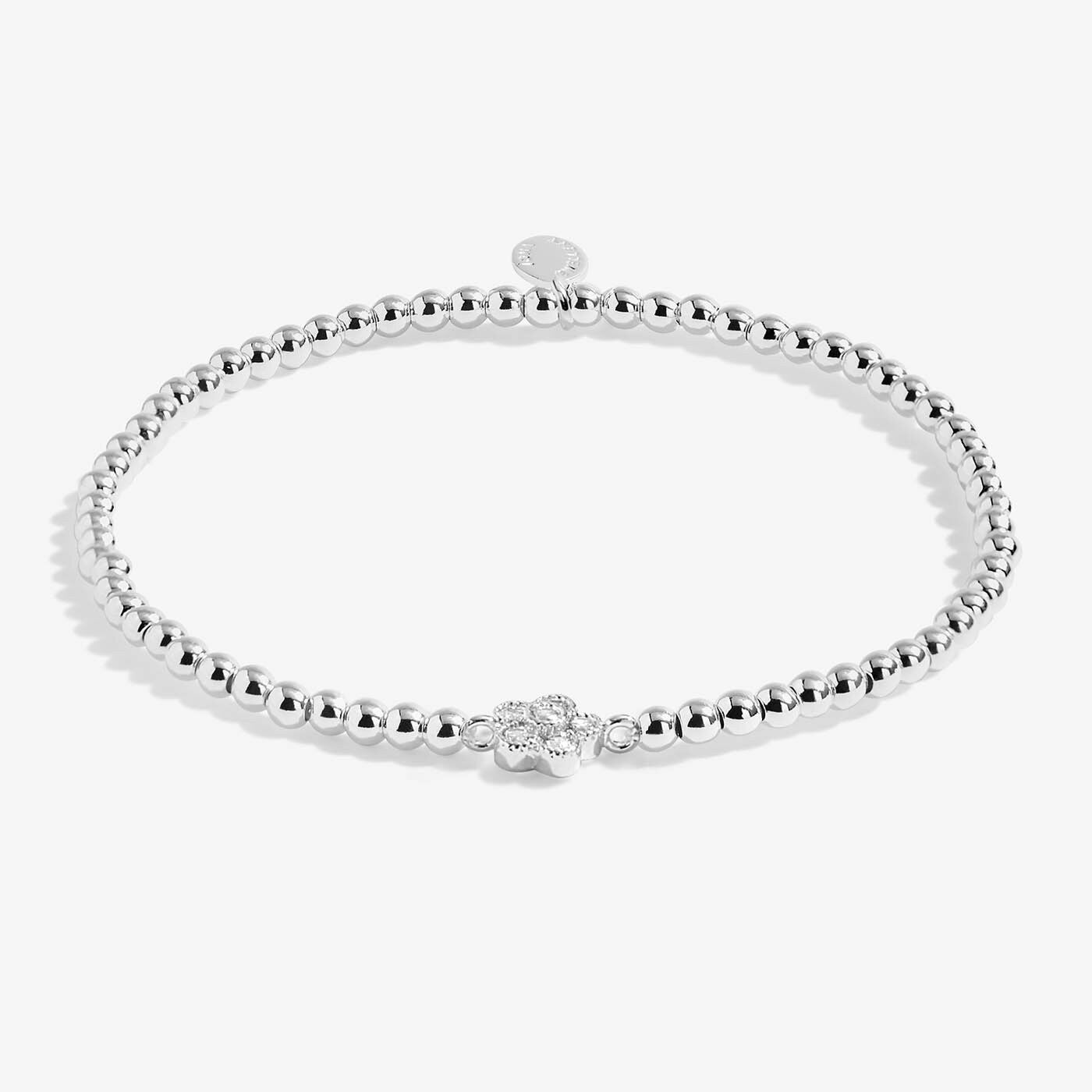 Joma Jewellery Silver Plated Beaded Bracelet A Wee FLOWER O' SCOTLAND  +Gift Bag