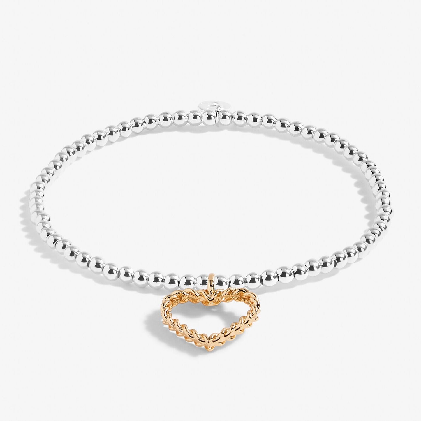 Joma Silver Plated Beaded Bracelet A Little LOVE AND STRENGTH  + GIFT BAG 5219