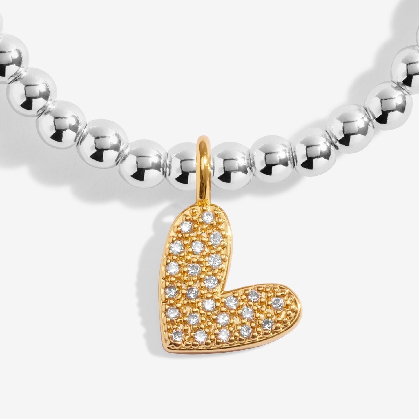 Joma Jewellery Silver Plated Beaded Bracelet A Little LOVE YOU TO BITS + GiftBag