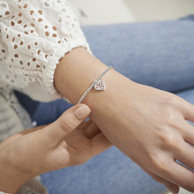 Joma Silver Plated Beaded Bracelet A Little JUST FOR YOU  FRIEND + Gift Bag 5809
