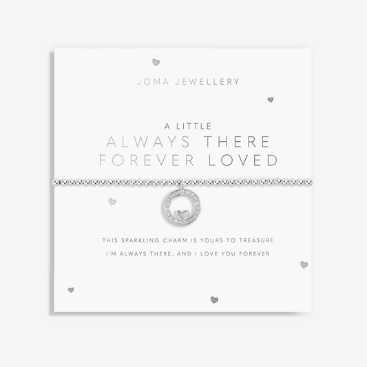 Joma Silver Plated Beaded Bracelet A Little ALWAYS THERE FOREVER LOVED - 5818