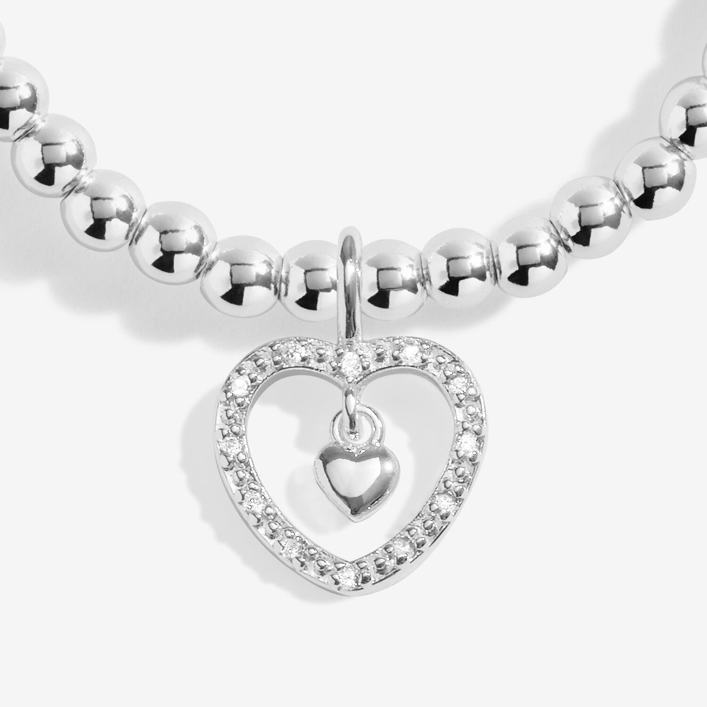 Joma Silver Plated Beaded Bracelet A Little SO LUCKY TO HAVE YOU IN MY LIFE +GBg