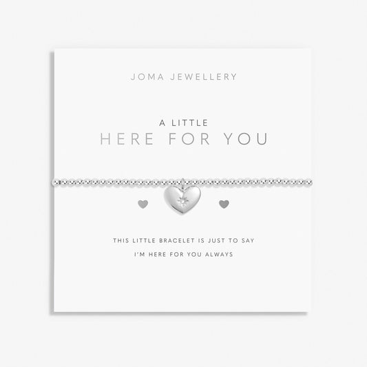 Joma Jewellery Silver Plated Beaded Bracelet A Little HERE FOR YOU + Gift Bag