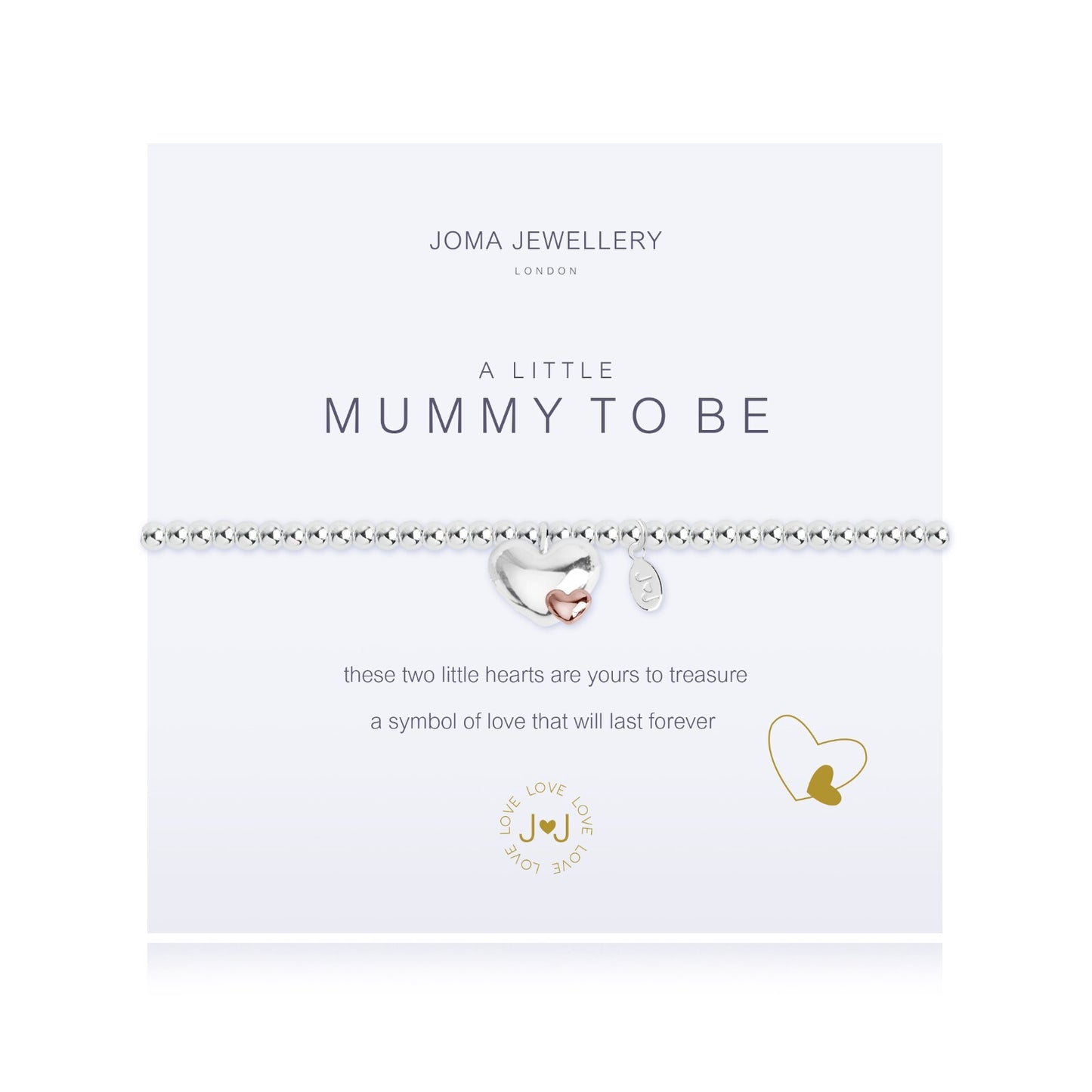 Joma Jewellery Silver Plated Beaded Bracelet A Little MUMMY TO BE + GIFT BAG