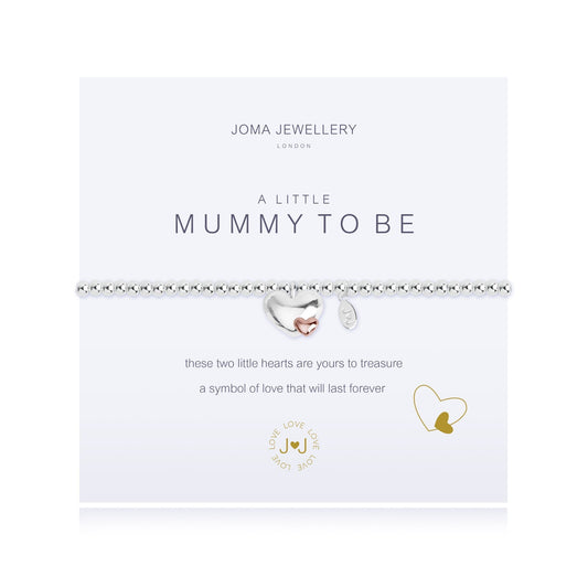 Joma Jewellery Silver Plated Beaded Bracelet A Little MUMMY TO BE + GIFT BAG