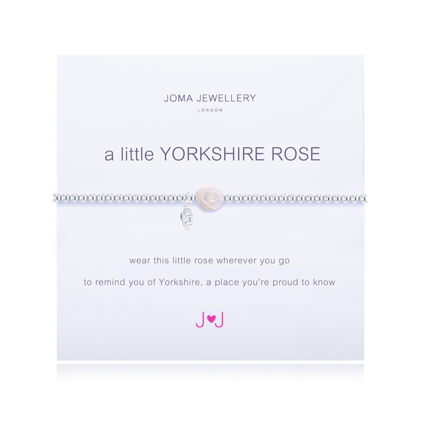 Joma Silver Plated Beaded Bracelet A Little YORKSHIRE ROSE + Gift Bag 1112