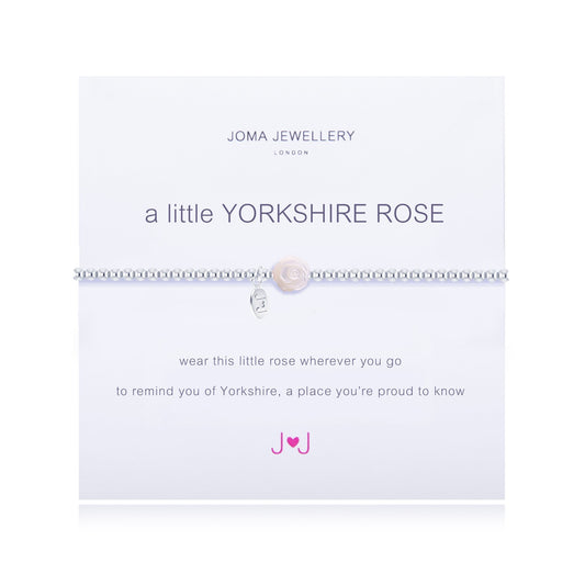 Joma Silver Plated Beaded Bracelet A Little YORKSHIRE ROSE + Gift Bag 1112