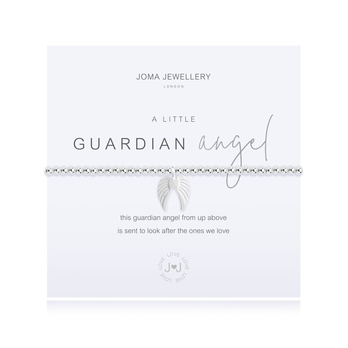 Joma Silver Plated Beaded Bracelet A Little GUARDIAN ANGEL  + Gift Bag 4086