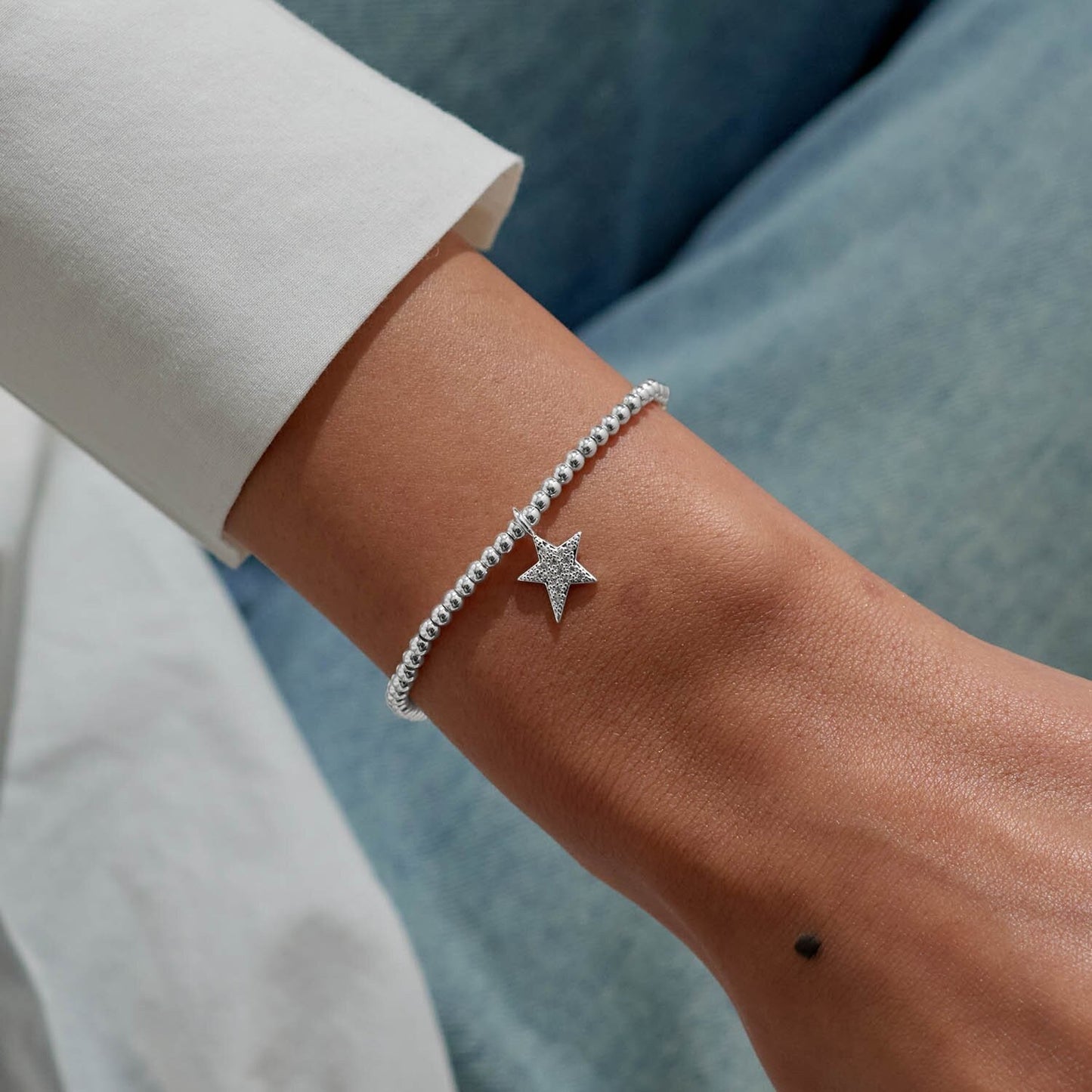 Joma Silver Plated Beaded Bracelet A Little FOREVER PROUD OF YOU + Gift Bag